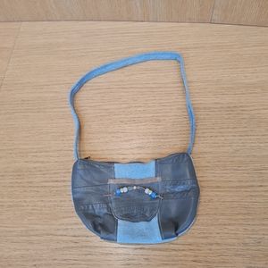 Handmade Jean and Leather mini bag